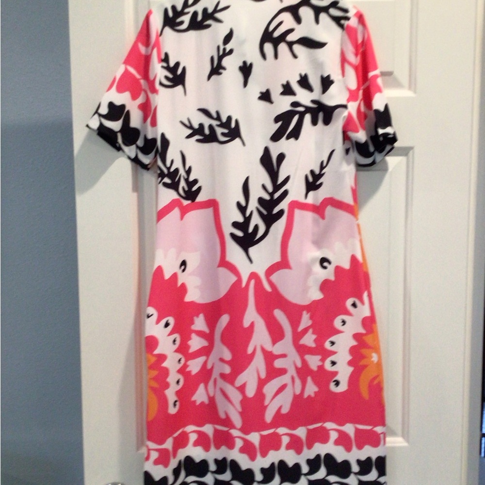 Elegant Fuschia Print Dress